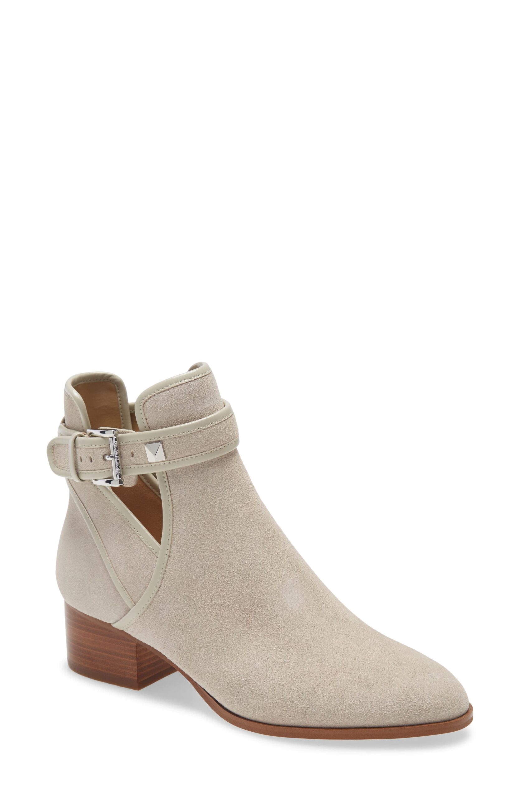 e8871ef7-e40c-4812-a24a-6f9d15e970c3_f94adbf1-d299-4fa8-b789-0cf66288142a Michael Kors Britton Block Heel Bootie - Light Sand - Image 1