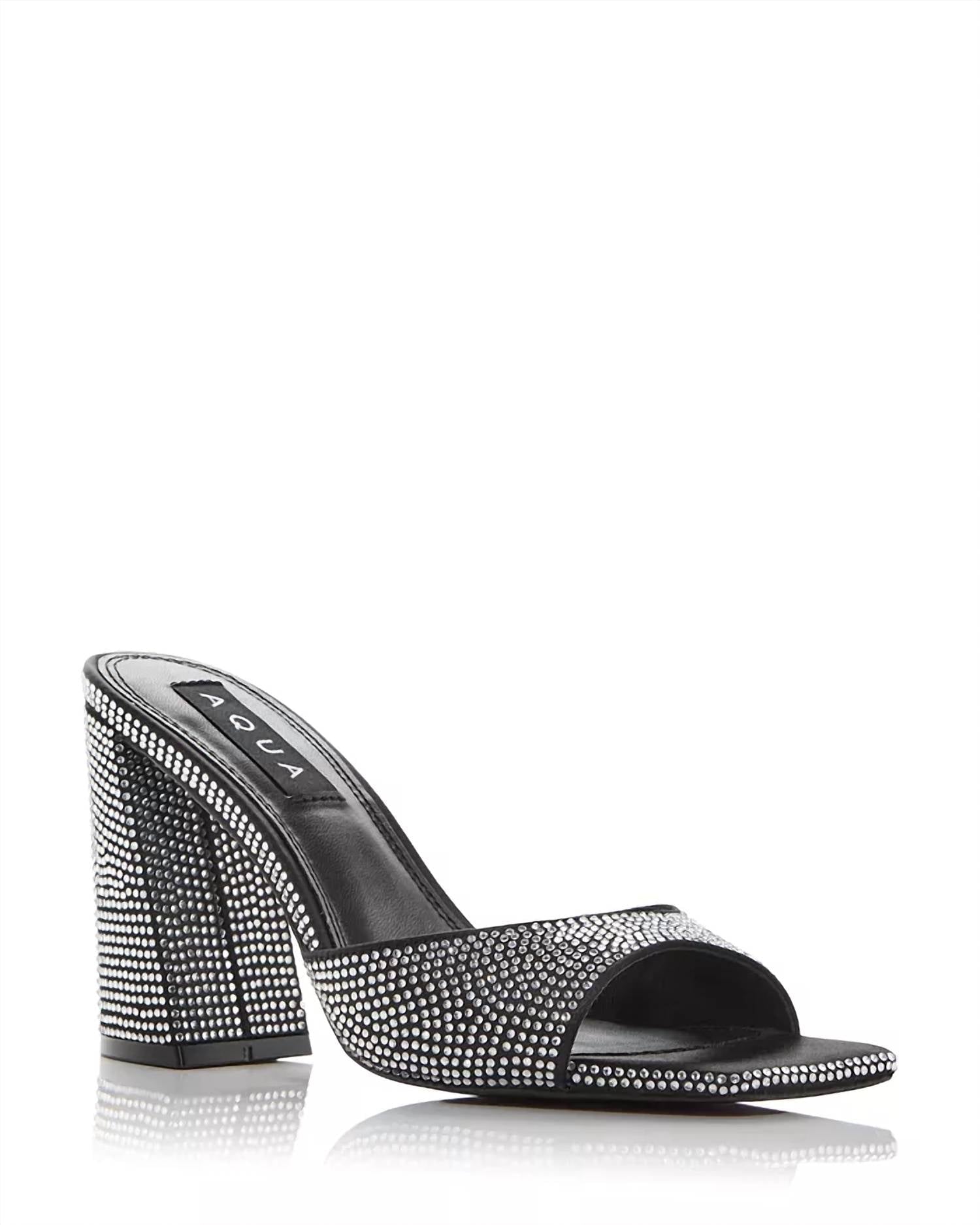 fd74cbef-0565-48ca-8790-4ccf826fd169-upscale_15k-1500x1500-1 Aqua - Women's Daisy Embellished Block Heel Mules - Image 1