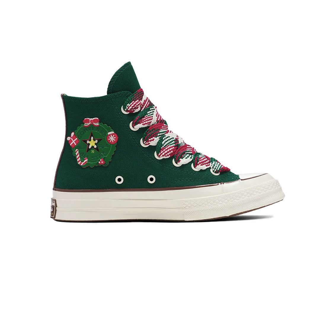 Converse-Unisex-Chuck-70-X-Mas-Gingerbread-_-Knit-Sock-High-Top-Shoes-_A12455C_01 Converse - Unisex Chuck 70 X-Mas Gingerbread & Knit Sock High Top Shoes (A12455C) - Image 1
