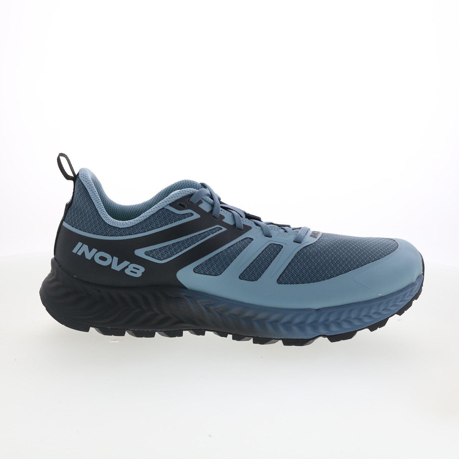 001148-bgbkst_trailfly_blue_grey_black_slate_01_7c690f13-314c-4f4a-9333-4e8bdef475bc Inov-8 TrailFly 001148-BGBKST Mens Blue Wide Athletic Hiking Shoes - Image 1