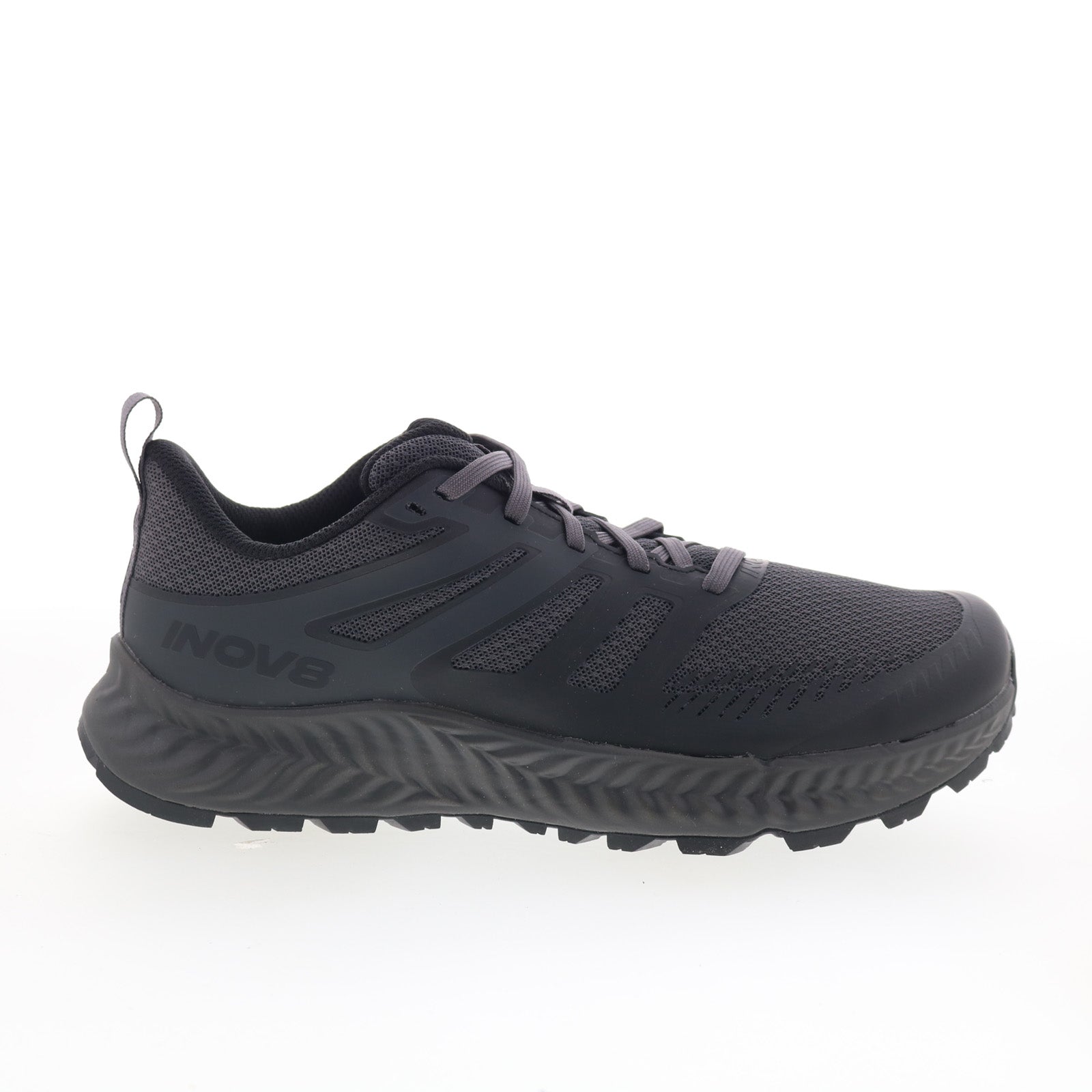 001148-bk_traifly_black_01_9c44590a-9d1b-4bcc-a4c4-dfa8e3514023 Inov-8 TrailFly 001148-BK Mens Black Synthetic Lace Up Athletic Hiking Shoes - Image 1