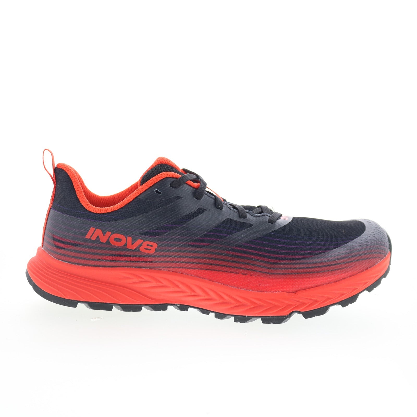 001150-bkfr_trailfly_speed_black_fiery_red_01_a7839049-d2b1-48b0-a5c7-f26468e67799 Inov-8 TrailFly Speed 001150-BKFR Mens Black Wide Athletic Hiking Shoes - Image 1