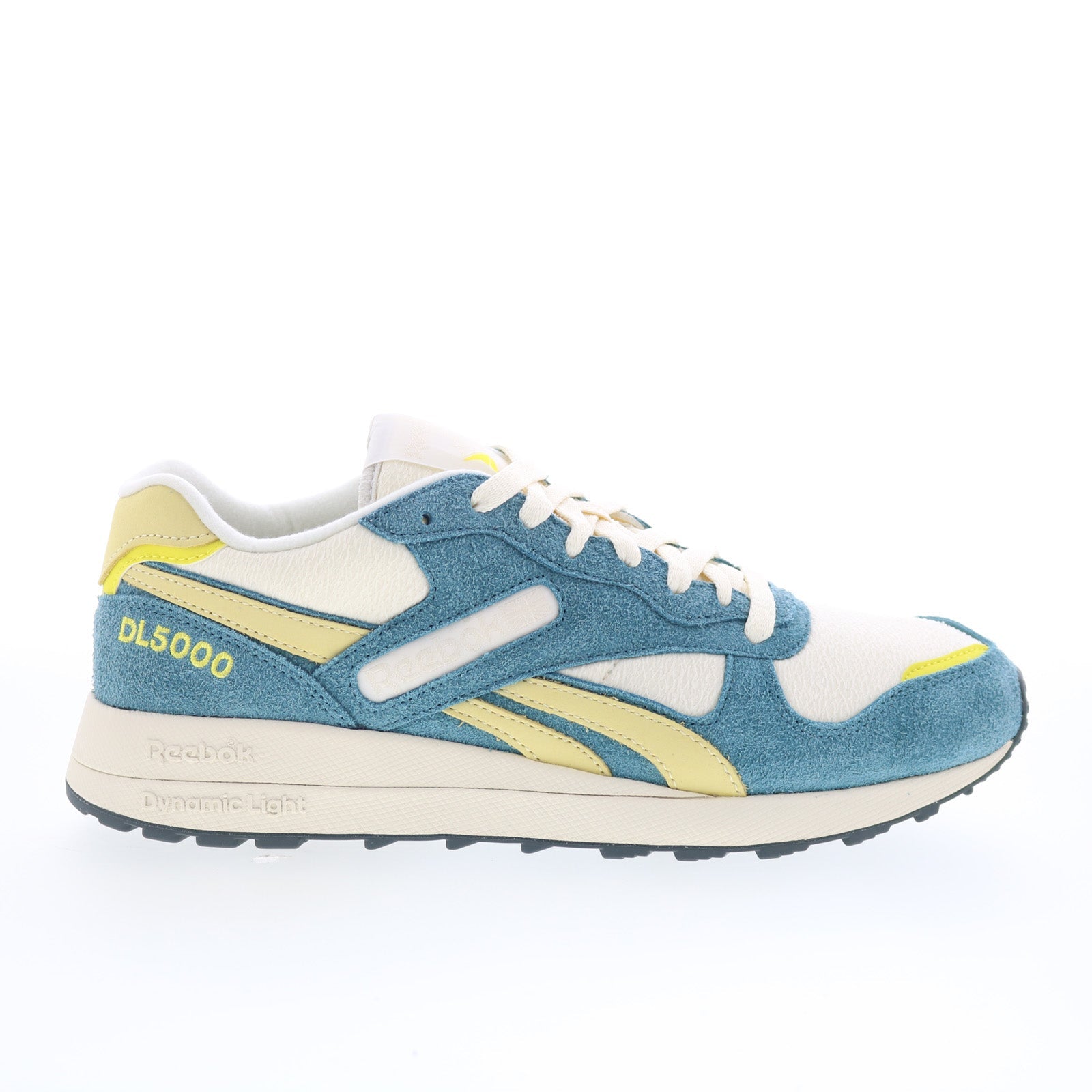 100200785_reebok_dl5000_lxbl_ylwflmt_crmwt_01_78bd0bc9-9496-4703-95a1-98020dcde5fa Reebok DL5000 Mens Beige Suede Lace Up Lifestyle Sneakers Shoes - Image 1
