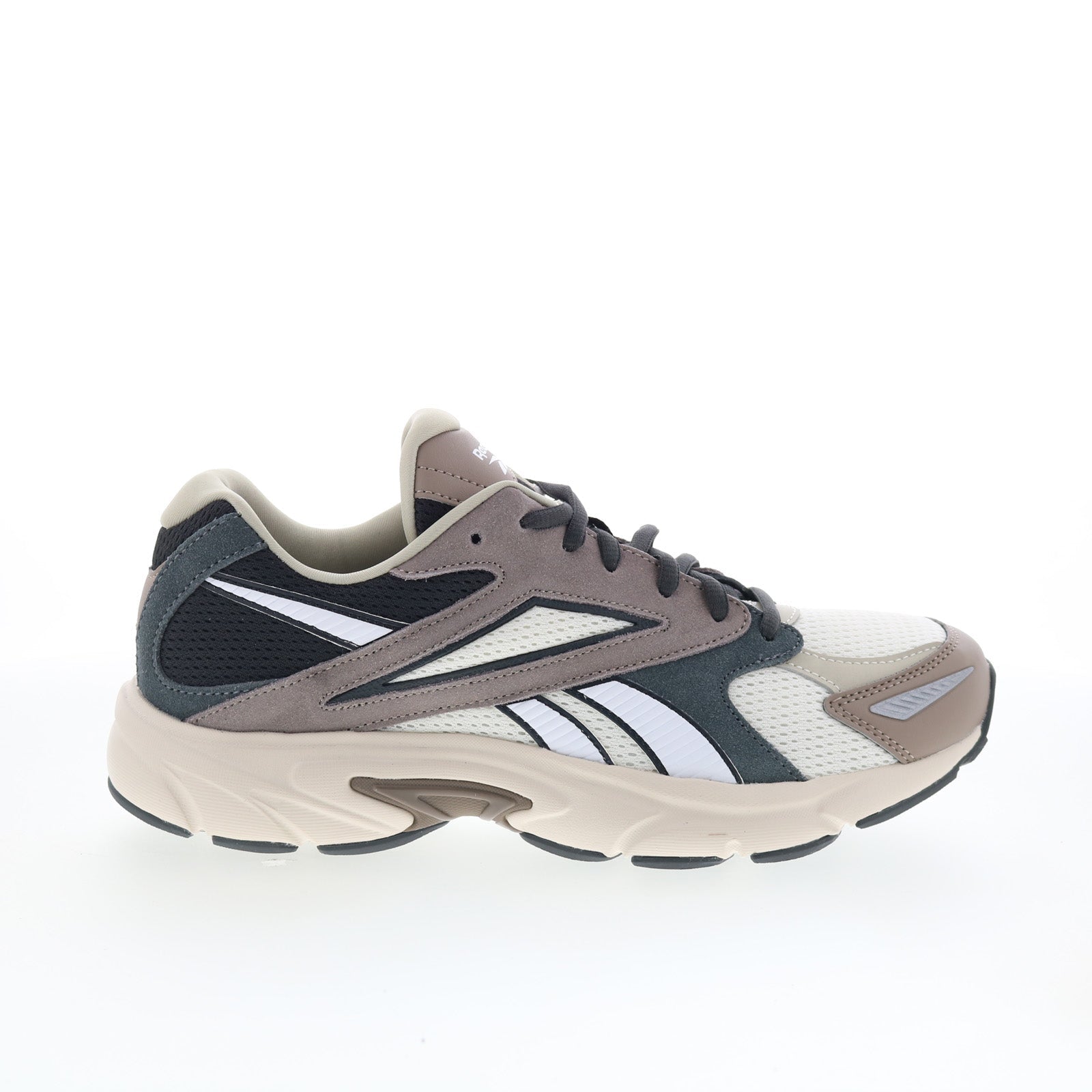 100211340_reebok_road_prime_grey_beige_grey6_01_a50bfcbb-eb11-4735-9ccd-df9133247ca6 Reebok Road Prime Mens Beige Mesh Lace Up Lifestyle Sneakers Shoes - Image 1