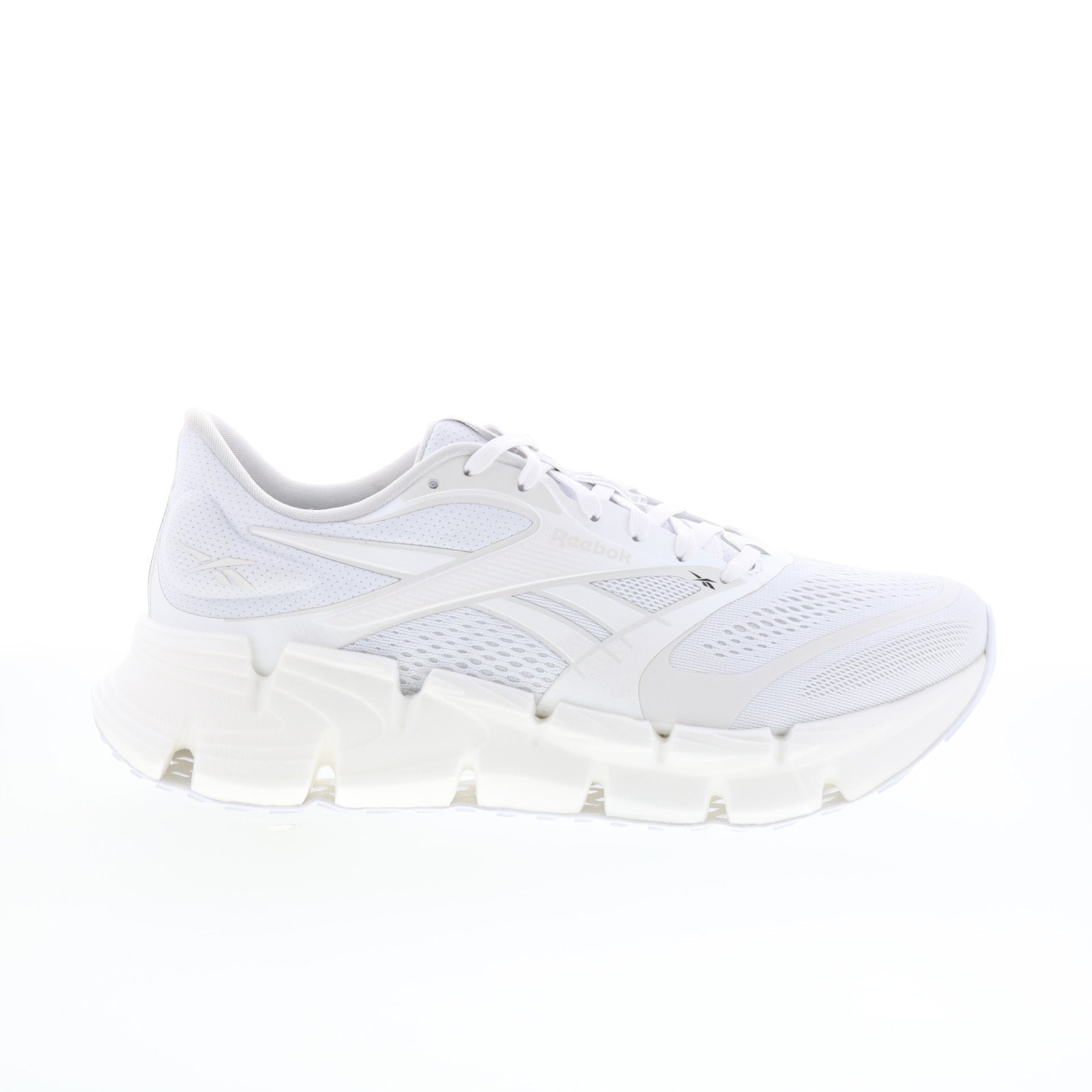 100225504_floatzig_2_white_white_white_01_233da103-a2a6-410f-8a90-35b6c06982b9 Reebok Floatzig 2 Mens White Canvas Lace Up Athletic Running Shoes - Image 1