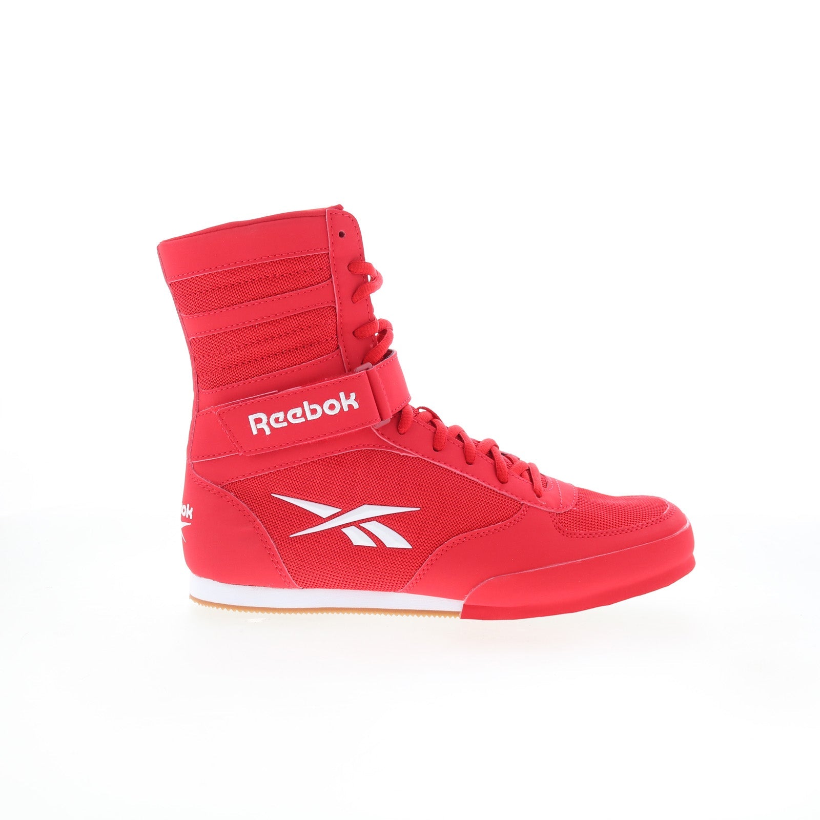 100234699_boxing_iii_red_white_rbkl3_01_a5774c1d-973b-4621-b5ef-3feb5845e039 Reebok Boxing HI Mens Red Mesh Lace Up Athletic Boxing Shoes - Image 1