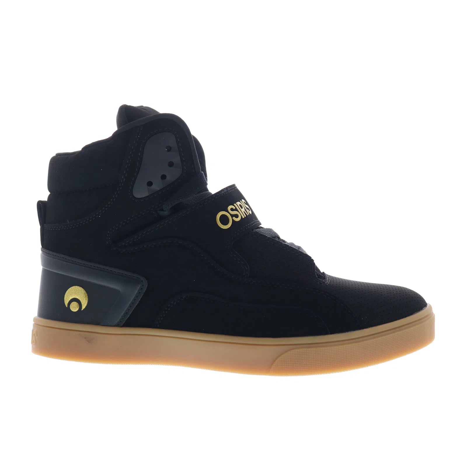 1372_2945_rize_ultra_black_gold_gum_reshoot_01 Osiris Rize Ultra 1372 2945 Mens Black Skate Inspired Sneakers Shoes - Image 1