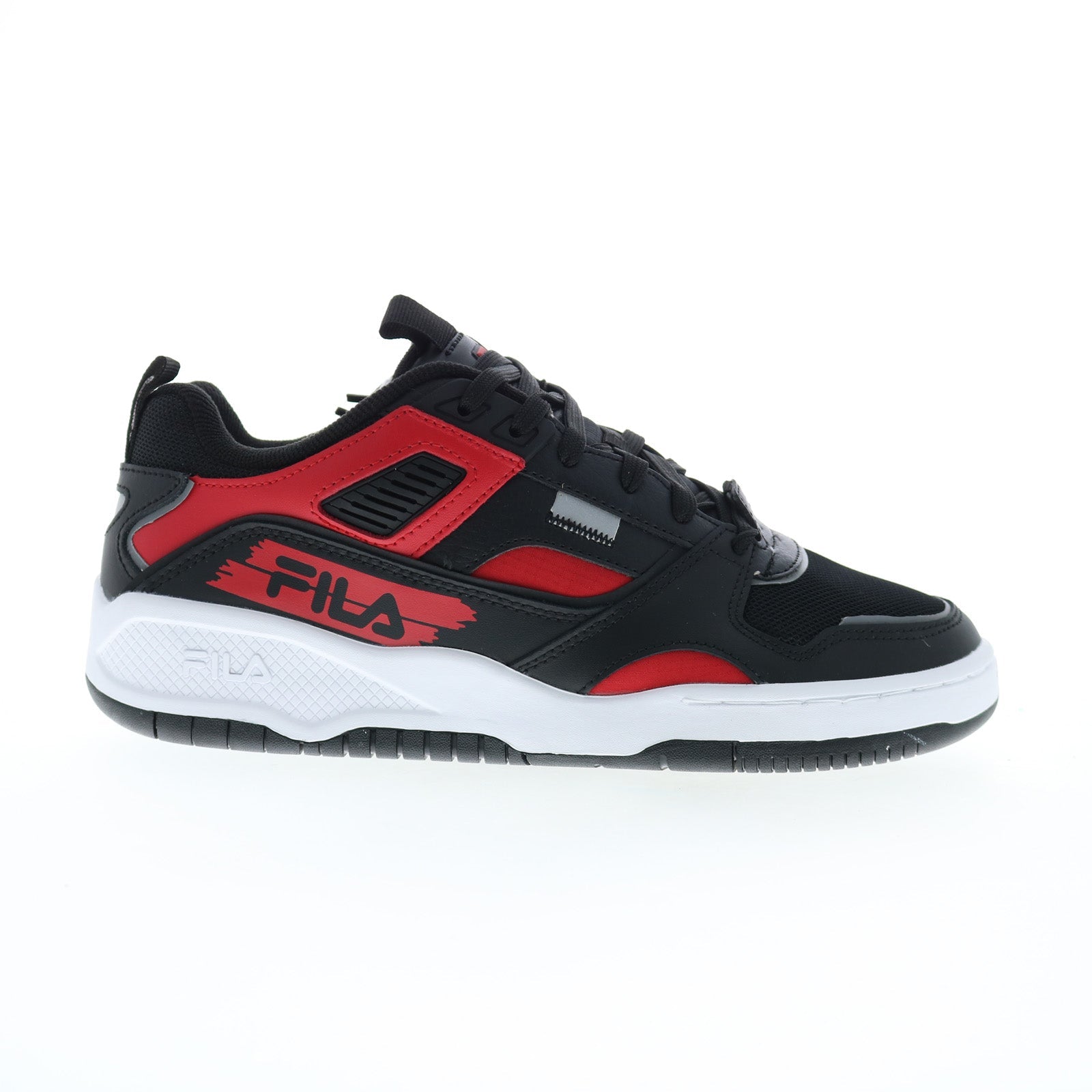 1tm01917-604_fred_blk_fred_01_a1a3ae55-1855-477f-8fb2-85d91b32a2e7 Fila Corda 1TM01917-604 Mens Black Leather Lifestyle Sneakers Shoes - Image 1