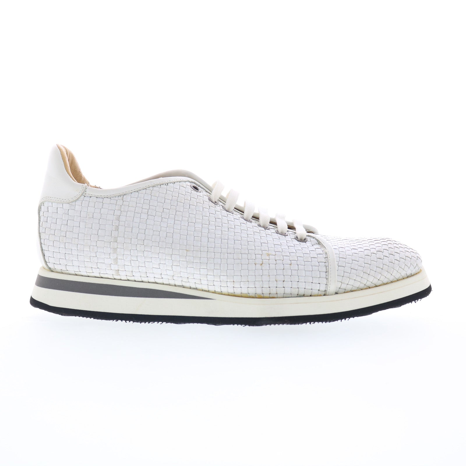 20301_derby_calfskin_leather_sport_white_woven_01_81637004-047b-4992-822d-78ea0ef36db9 Mezlan Derby CalfSkin Leather Sport 20301 Mens White Lifestyle Sneakers Shoes - Image 1