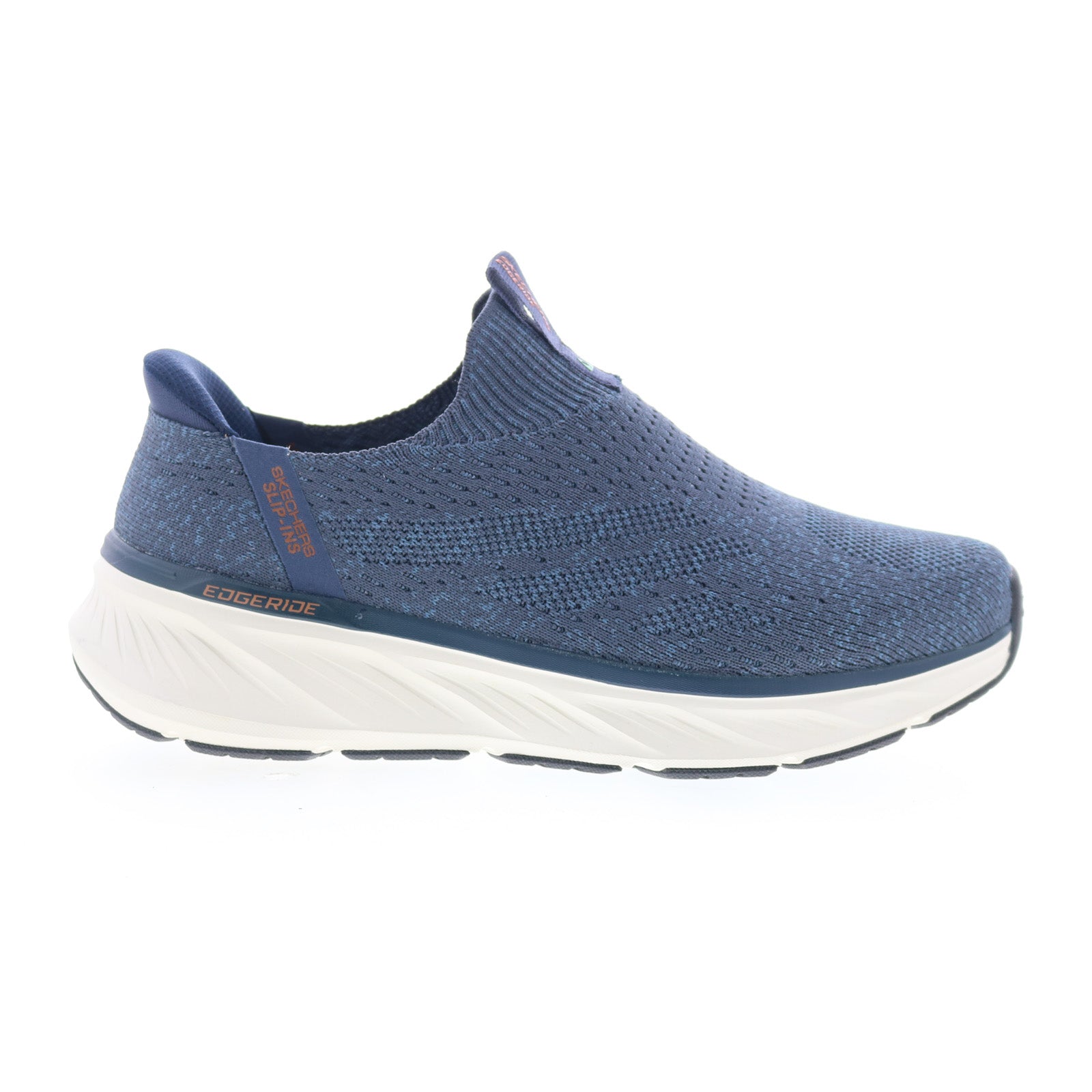 232839ww-nvor_edgeride_commissioner_nvy_orng_01_208f608b-3b08-4621-bd3d-3659409ffe10 Skechers Slip-ins Edgeride Commissioner Mens Blue Extra Wide Sneakers Shoes - Image 1