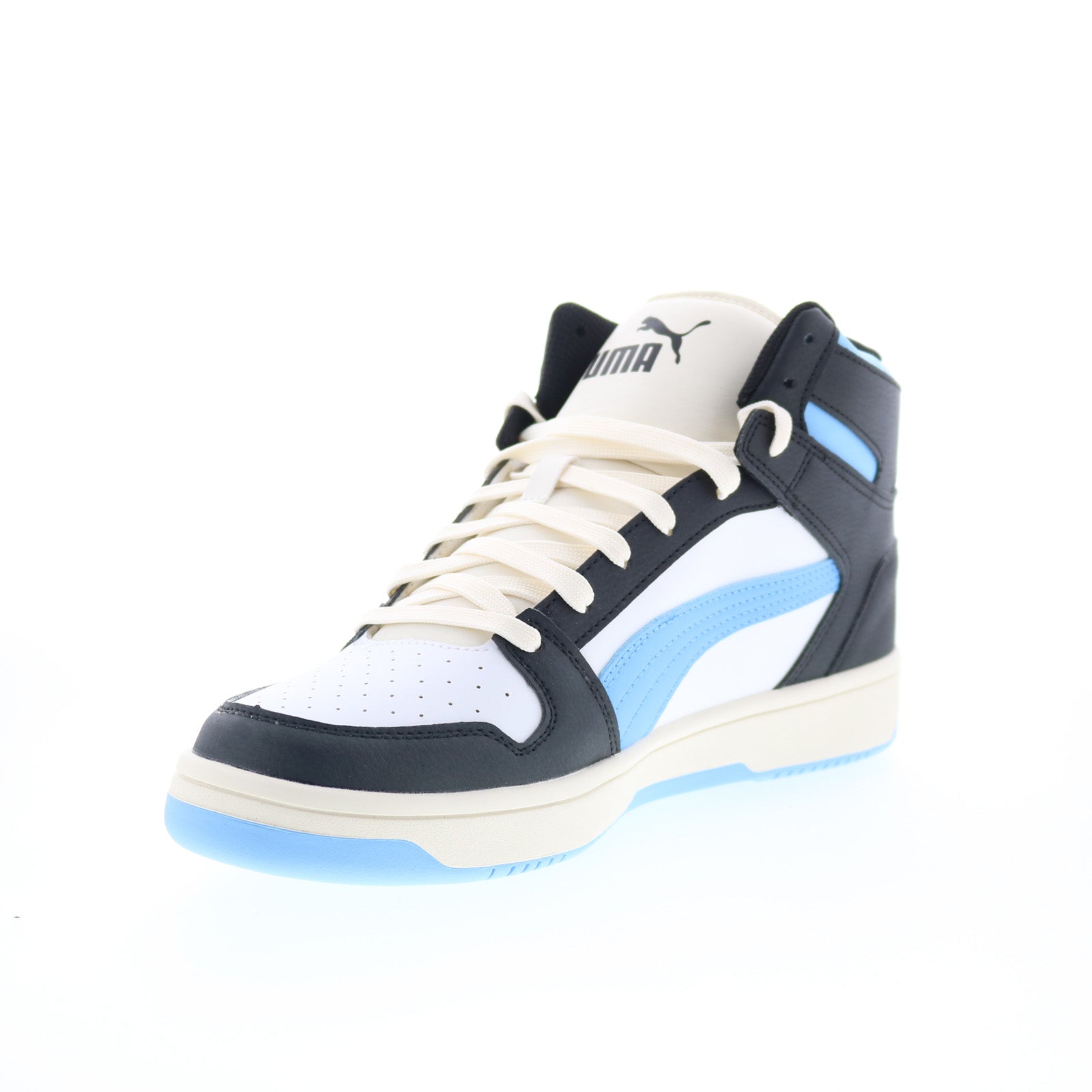 Puma Rebound Layup SL 36957360 Mens White Leather Lifestyle Sneakers Shoes - Image 4
