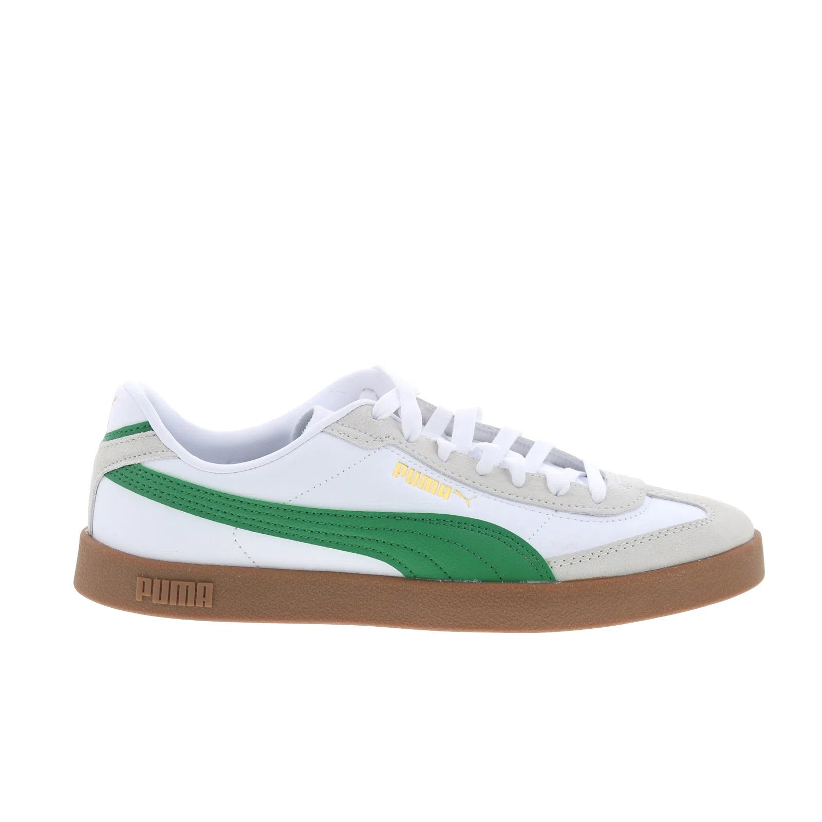 39744722_puma_club_ii_era_puma_white_archive_green_gum_reshoot_01 Puma Club II Era 39744722 Mens White Leather Lifestyle Sneakers Shoes - Image 1