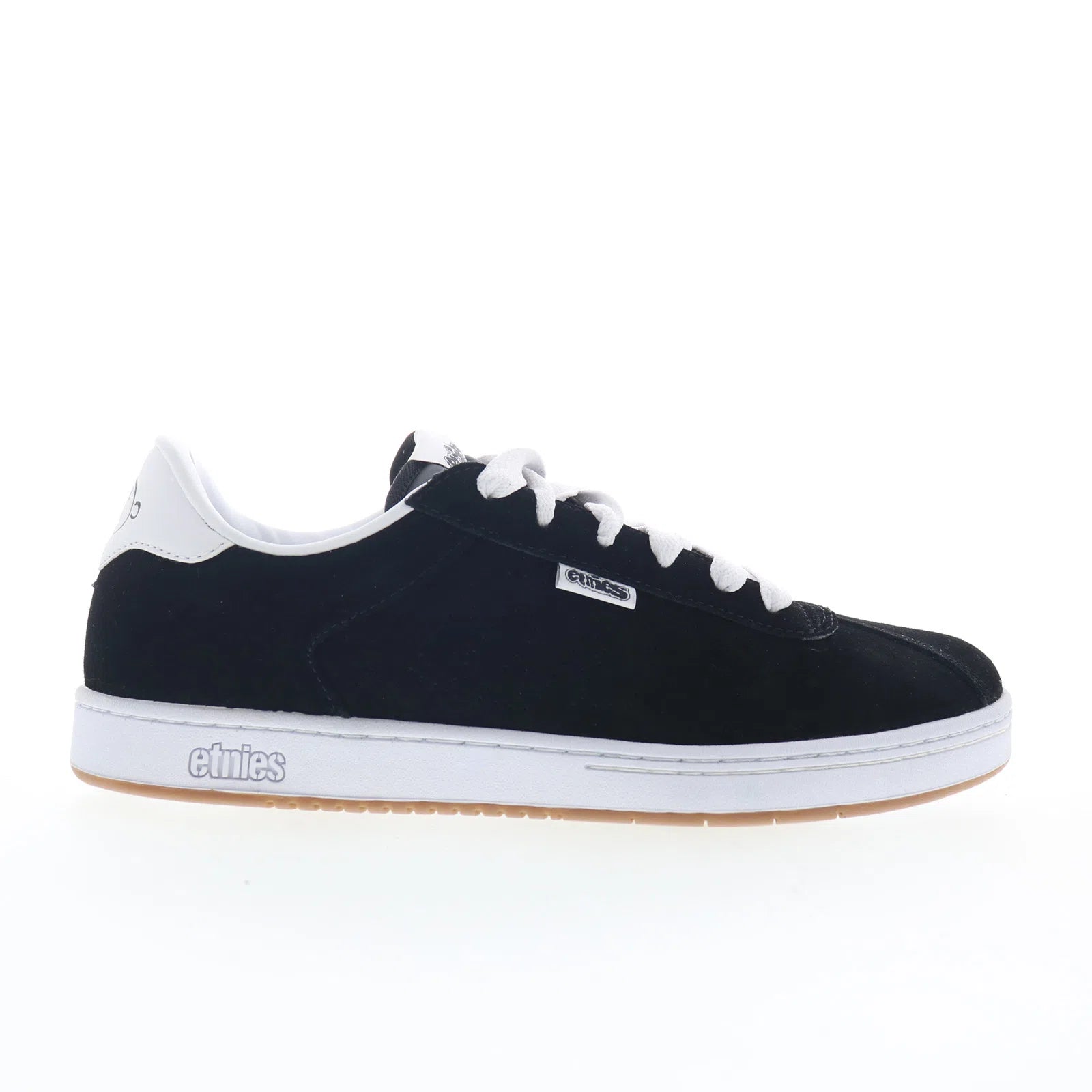 4101000334976_scam_black_white_01 Etnies Scam 4101000334976 Mens Black Suede Skate Inspired Sneakers Shoes - Image 1