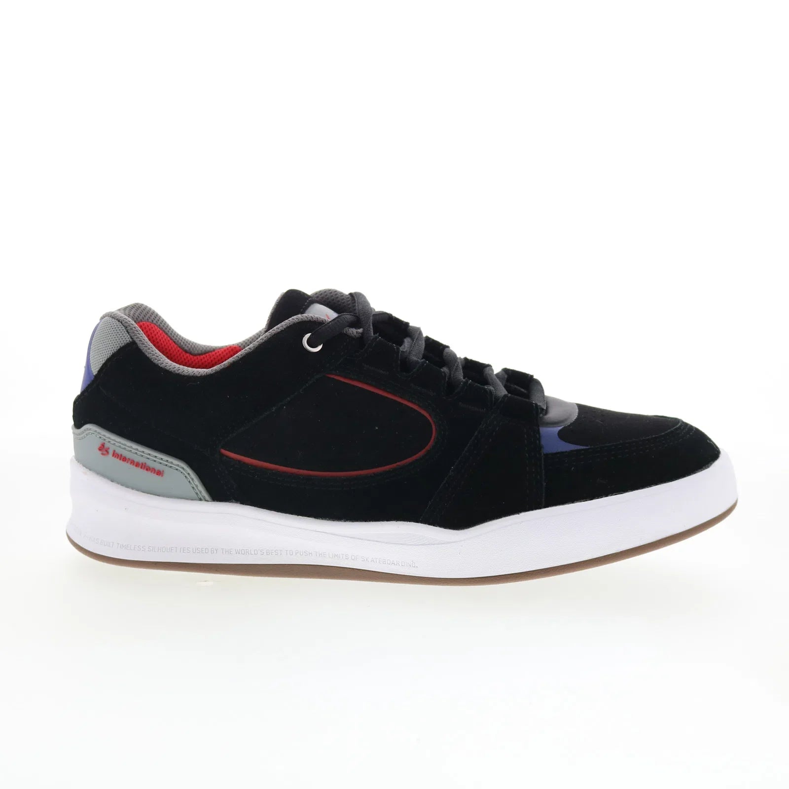 5101000214001_accel_fit_black_01_52a7f802-dfe7-48b2-983b-65db58f1619b ES Accel Fit 5101000214001 Mens Black Suede Skate Inspired Sneakers Shoes - Image 1