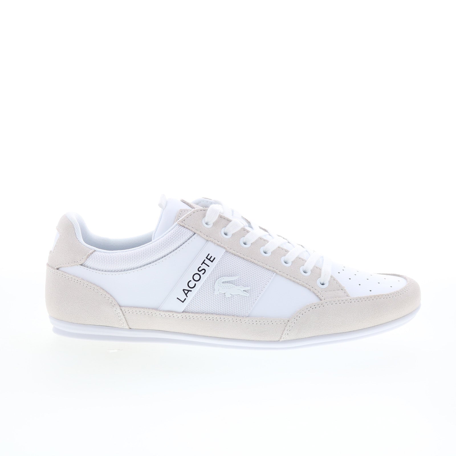 7-49cma004621g_chaymon_125_1_cma_wht_wht_01_6ee450f1-ff01-4c69-adb0-3e5d432b6ab0 Lacoste Chaymon 125 1 CMA Mens White Leather Lifestyle Sneakers Shoes - Image 1