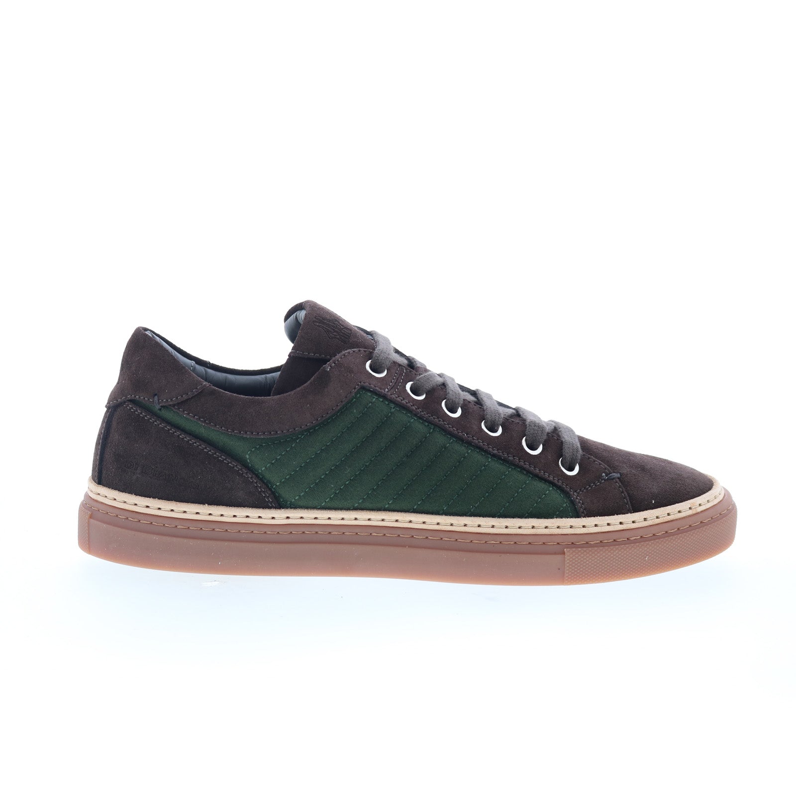 Boxer_Green_Chocolate_01_87f222af-05b6-4966-9d51-53e6b4793494 Di Bianco Boxer Mens Brown Suede Lace Up Lifestyle Sneakers Shoes - Image 1