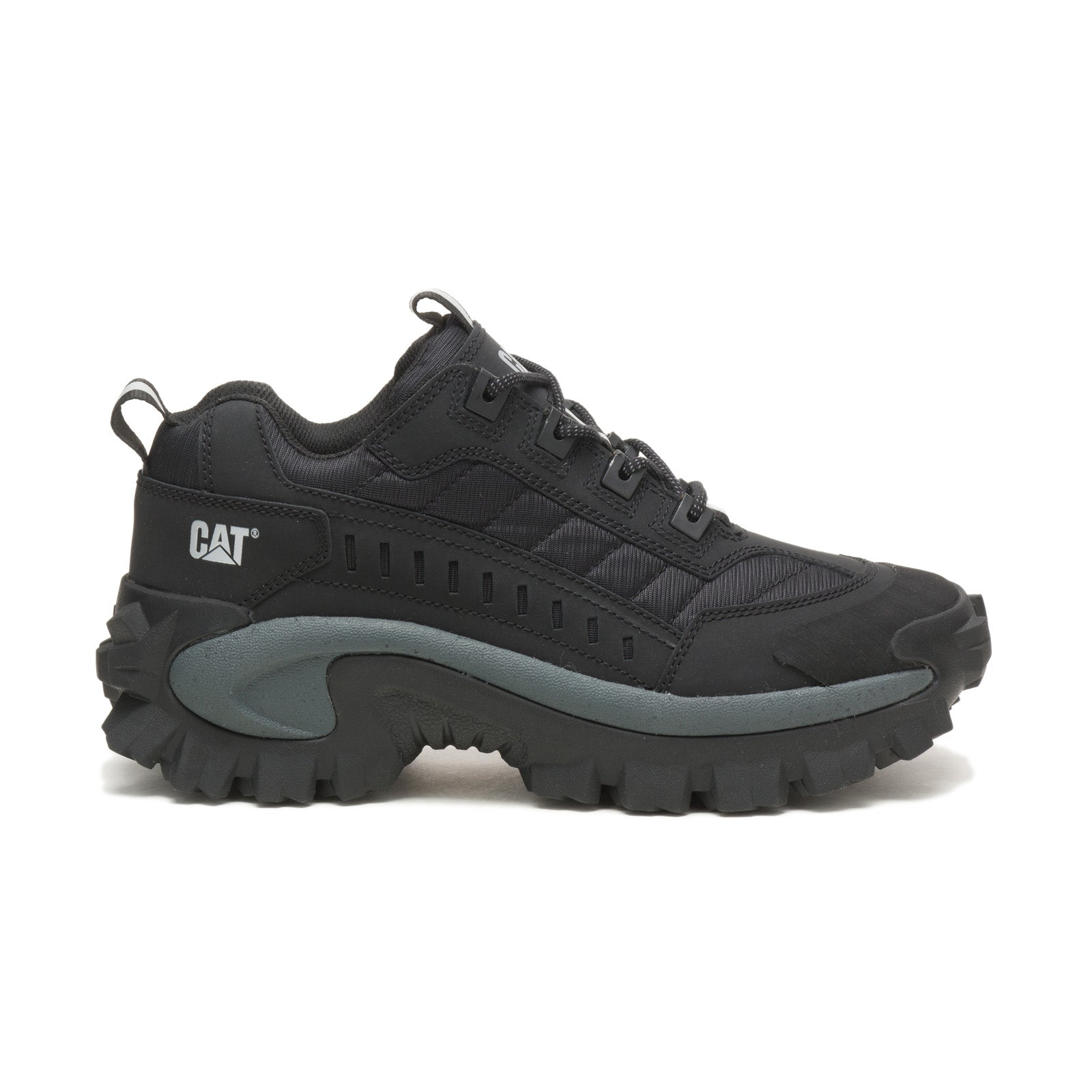 CATM-P724552-012220-S20-IMG6_01_58023460-9ea9-469d-a408-68ebd8e6e315 Caterpillar Intruder P724552 Mens Black Wide Lifestyle Sneakers Shoes - Image 1