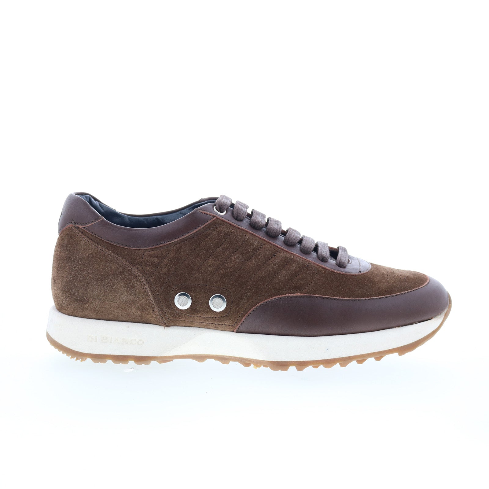 Daytona_Lux_Runner_Brown_01_7519e79e-c65c-400d-857b-8fe0634b2989 Di Bianco Daytona Lux Runner Mens Brown Suede Lace Up Lifestyle Sneakers Shoes - Image 1