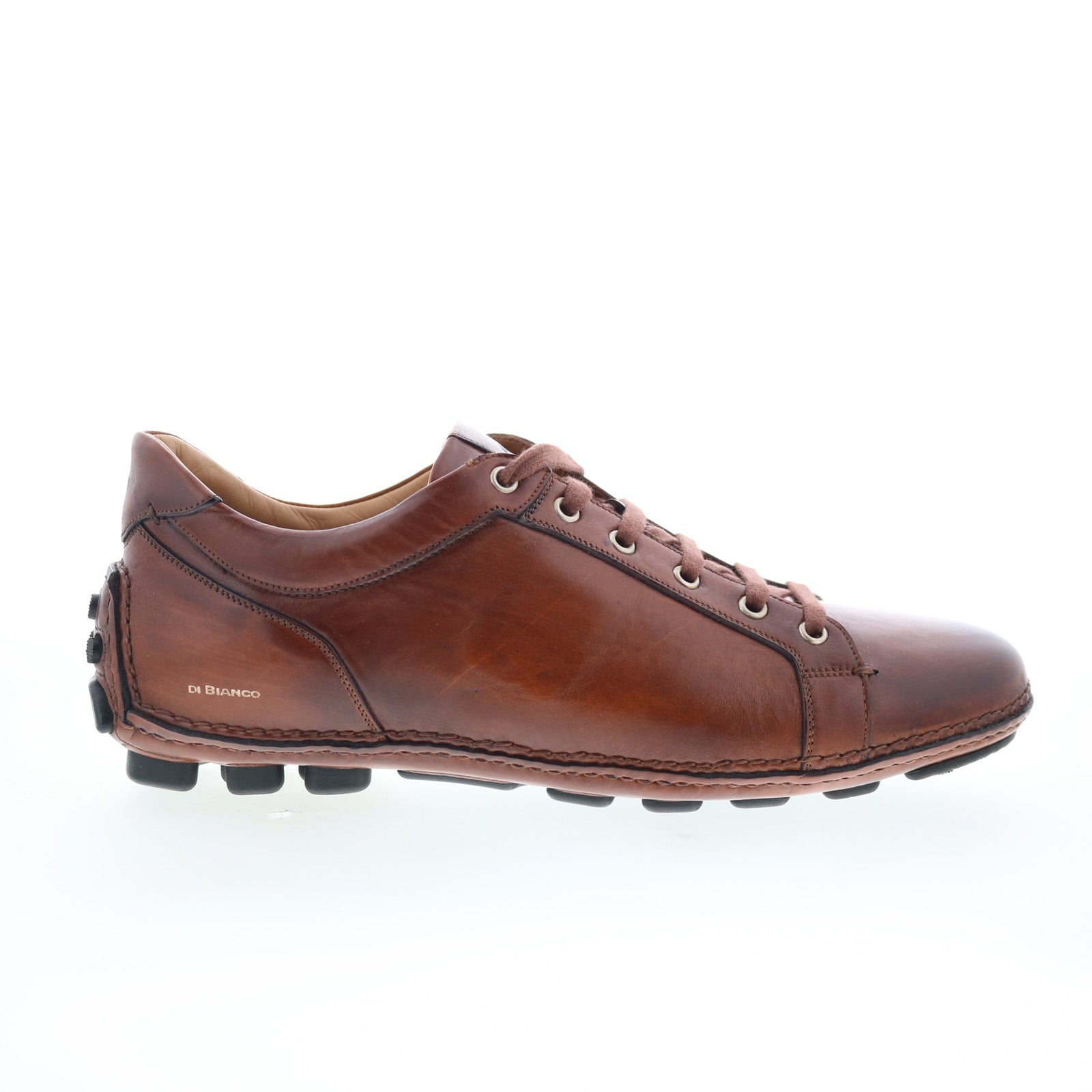 Olimpico_Marmo_01_2e341ae7-390f-4ab9-a059-1fc1ccbb8ba7 Di Bianco Olimpico Mens Brown Leather Lace Up Lifestyle Sneakers Shoes - Image 1