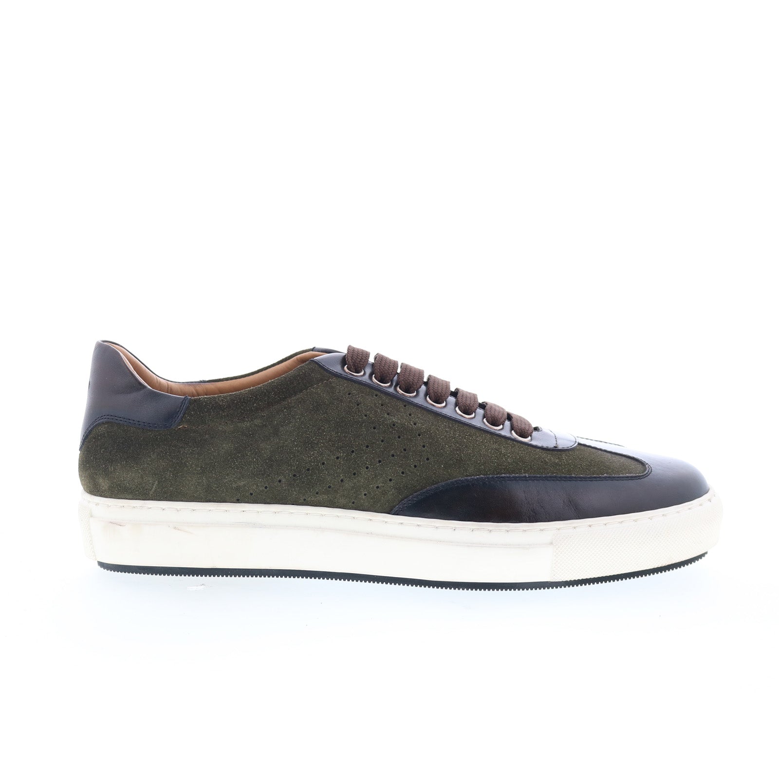 SB306_Nero_Fondente_Mometic_01_3f5ac812-8df6-4932-829a-91ffbeaf1bc0 Di Bianco SB306 Mens Green Suede Lace Up Lifestyle Sneakers Shoes - Image 1