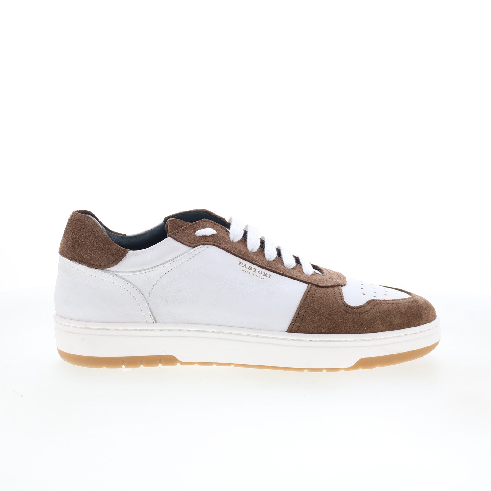 Saloninus_Alaska_Bianco_01_e3409529-4fb1-4480-b41b-6903e745cc03 Di Bianco Saloninus Mens White Leather Lace Up Lifestyle Sneakers Shoes - Image 1