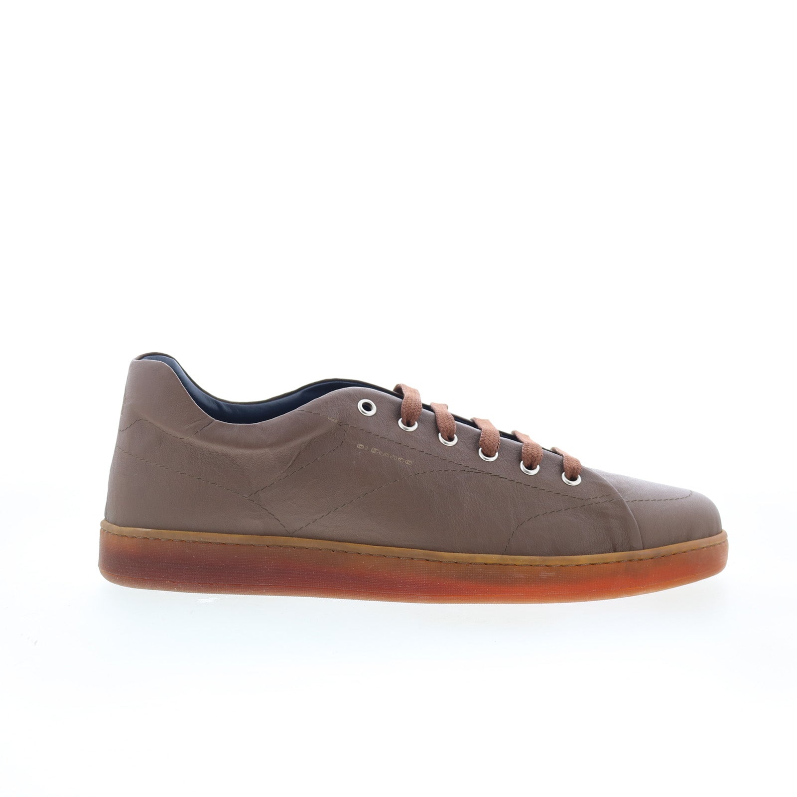Saracano_Mid_Brown_01_4b3dc1eb-65a2-422e-aa35-5e4d567cc1ae Di Bianco Saraceno Mens Brown Leather Lace Up Lifestyle Sneakers Shoes - Image 1