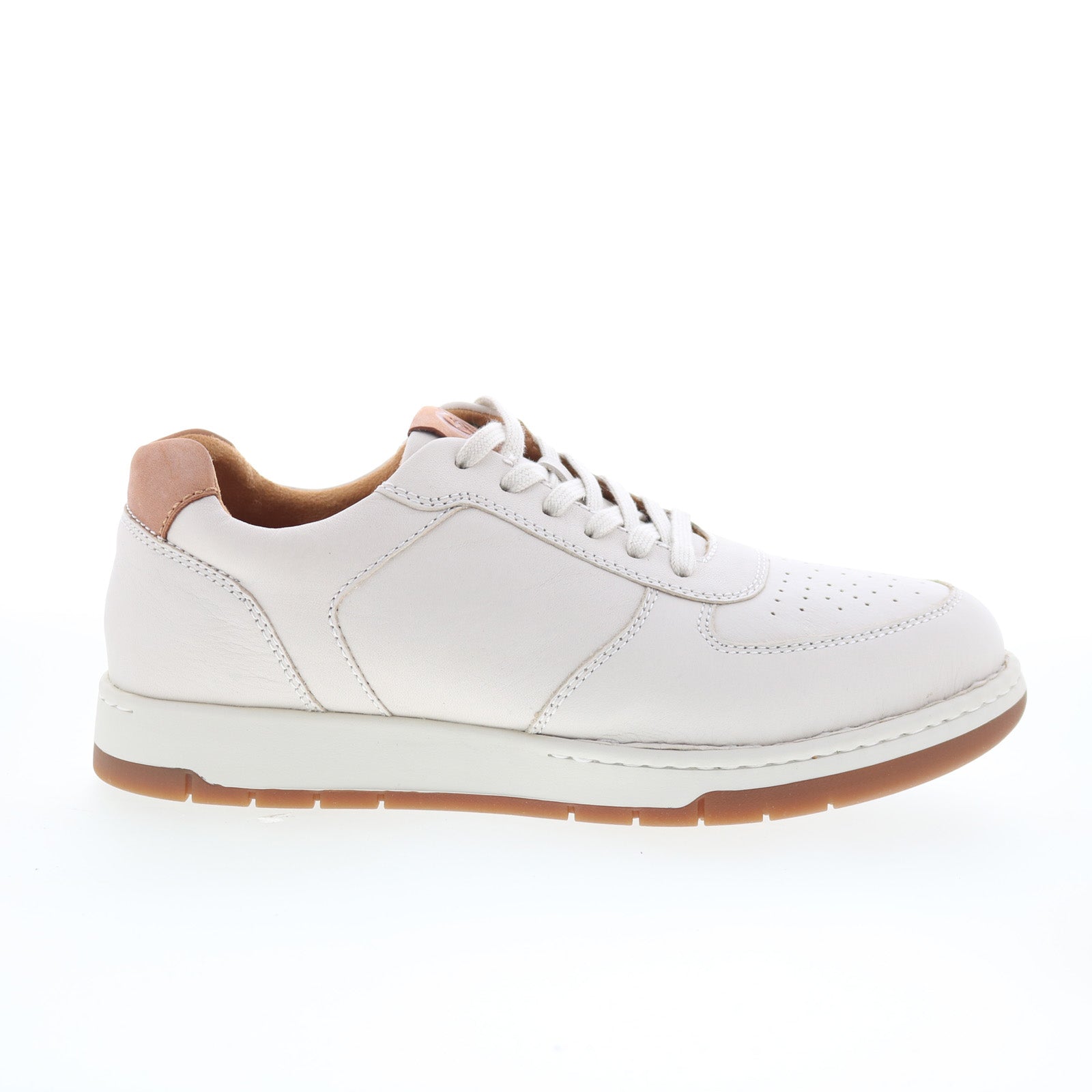 bm0018901_captain_white_01_364618ba-eb2b-49d2-9ee6-dff2e4842754 Born Captain BM0018901 Mens White Leather Lifestyle Sneakers Shoes - Image 1