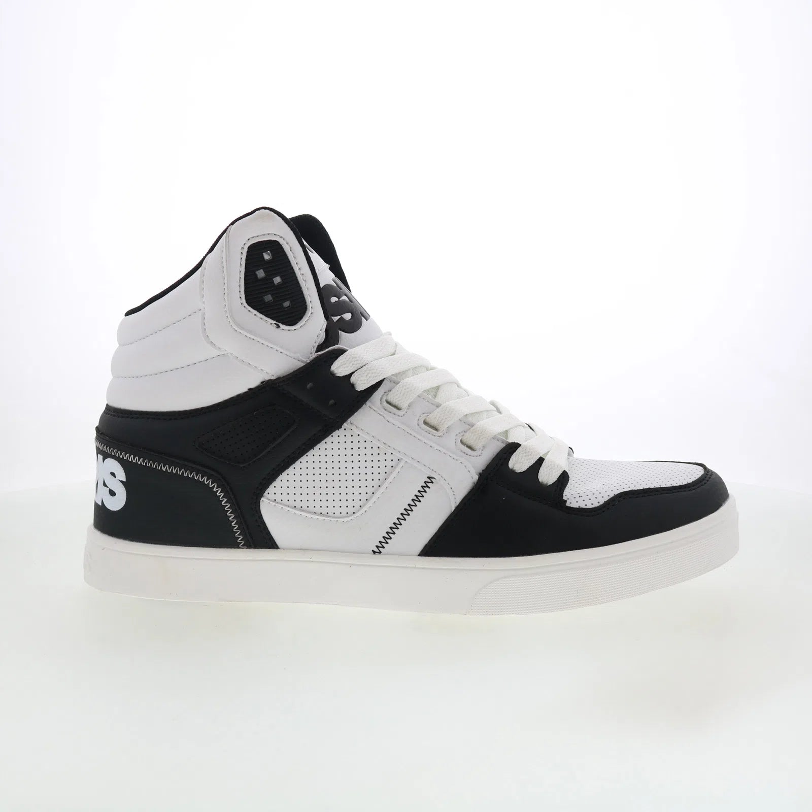 clone_1322-137_black_white_black_01 Osiris Clone 1322 137 Mens White Synthetic Skate Inspired Sneakers Shoes - Image 1