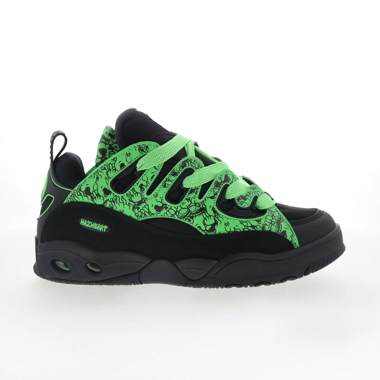 d3_1375-2939_black_green_heart_01 Osiris D3 E 1375 2939 Mens Black Synthetic Skate Inspired Sneakers Shoes - Image 1
