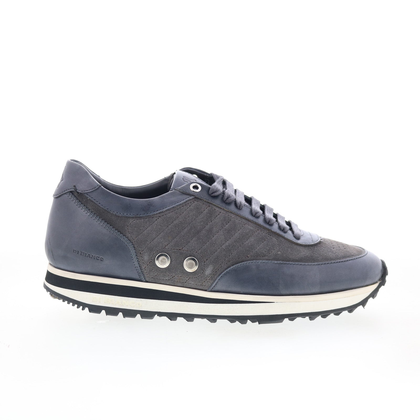 daytona_fumo_incenso-img4_01_216f2956-f834-47c5-864a-eac3262a0b2d Di Bianco Daytona Leather Suede Mens Blue Leather Lifestyle Sneakers Shoes - Image 1