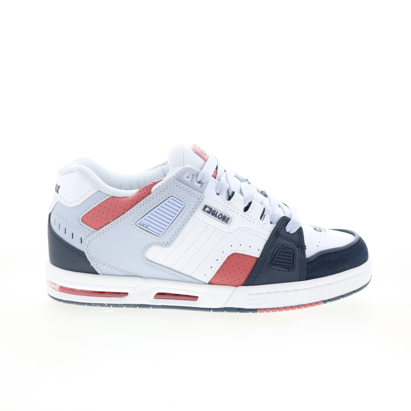 gbsabr_sabre_navy_red_01_5f2e85dd-9e68-475c-b370-d4fd2e65d710 Globe Sabre GBSABR Mens Blue Leather Lace Up Skate Inspired Sneakers Shoes - Image 1