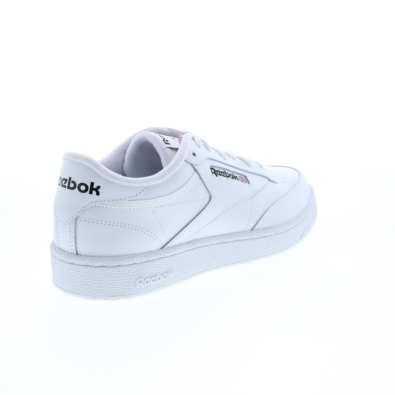 Reebok Club C 85 Mens White Leather Lace Up Lifestyle Sneakers Shoes - Image 8