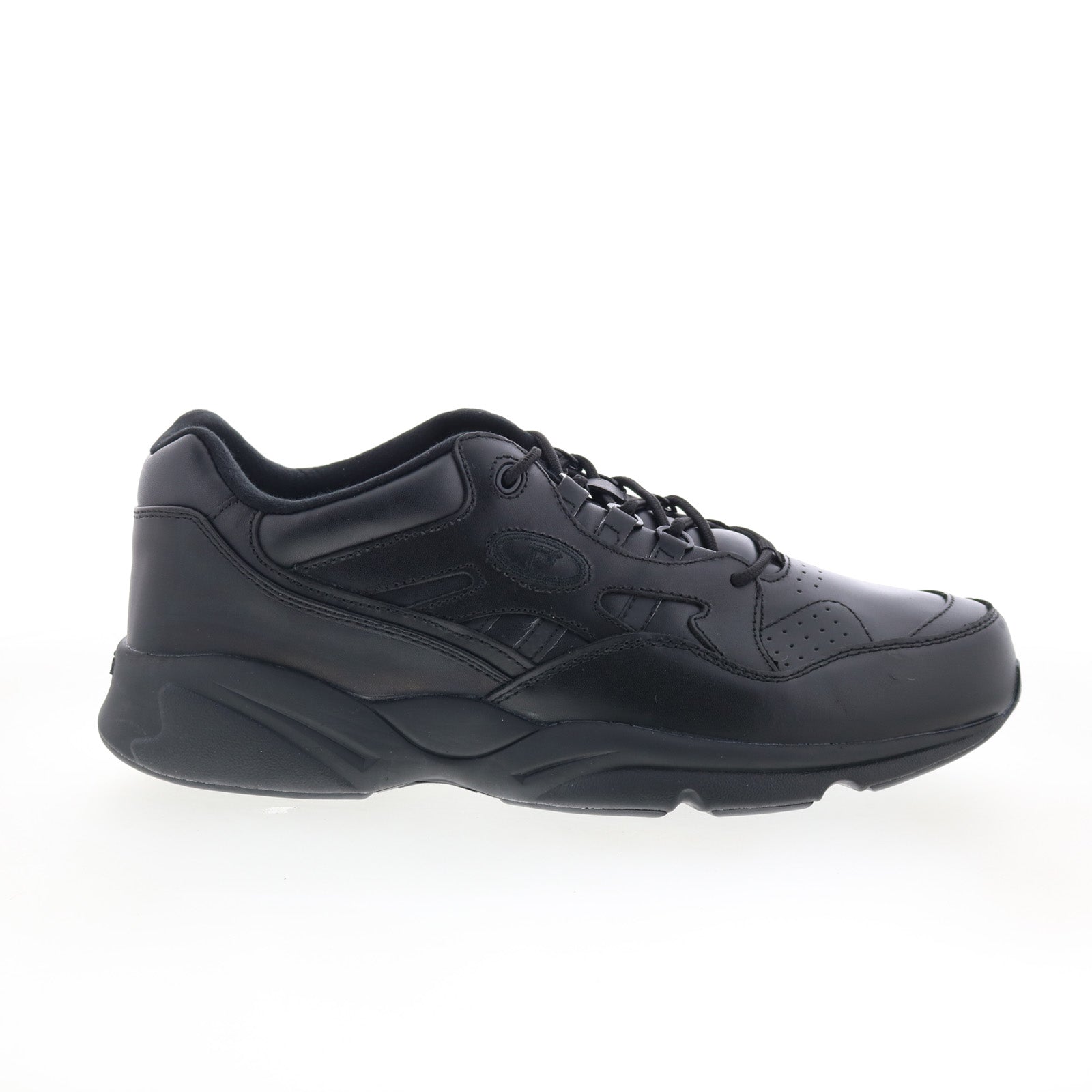 mas022l_stark_black_01_6c012e36-077b-4717-81c6-8a04aa8e9a91 Propet Stark MAS022LBLK Mens Black Wide Leather Lifestyle Sneakers Shoes - Image 1