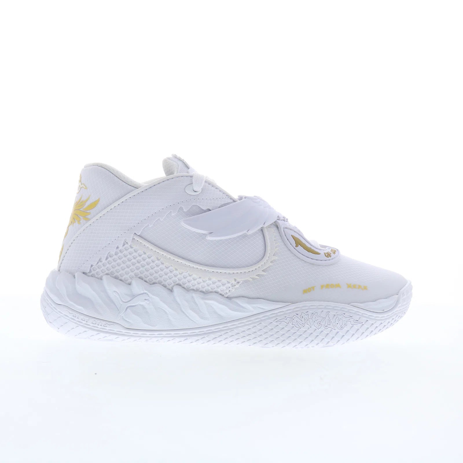mb.05_mist_31279401_puma_white_gold_01 Puma MB.05 Mist 31279401 Mens White Mesh Athletic Baseball Shoes - Image 1