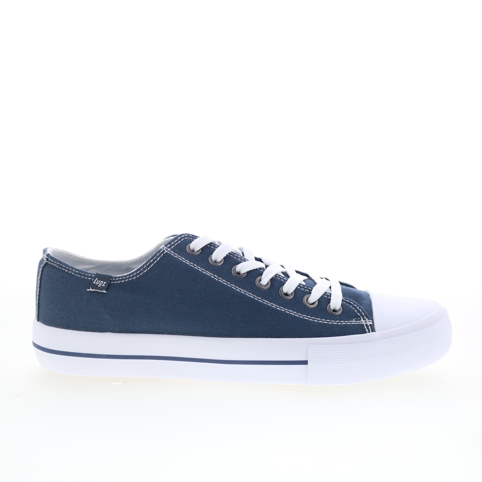 mstaglc-411_stagger_lo_navy_white_01_9785031c-6964-4d78-bc6c-bf145106f6b2 Lugz Stagger LO MSTAGLC-411 Mens Blue Canvas Lifestyle Sneakers Shoes - Image 1