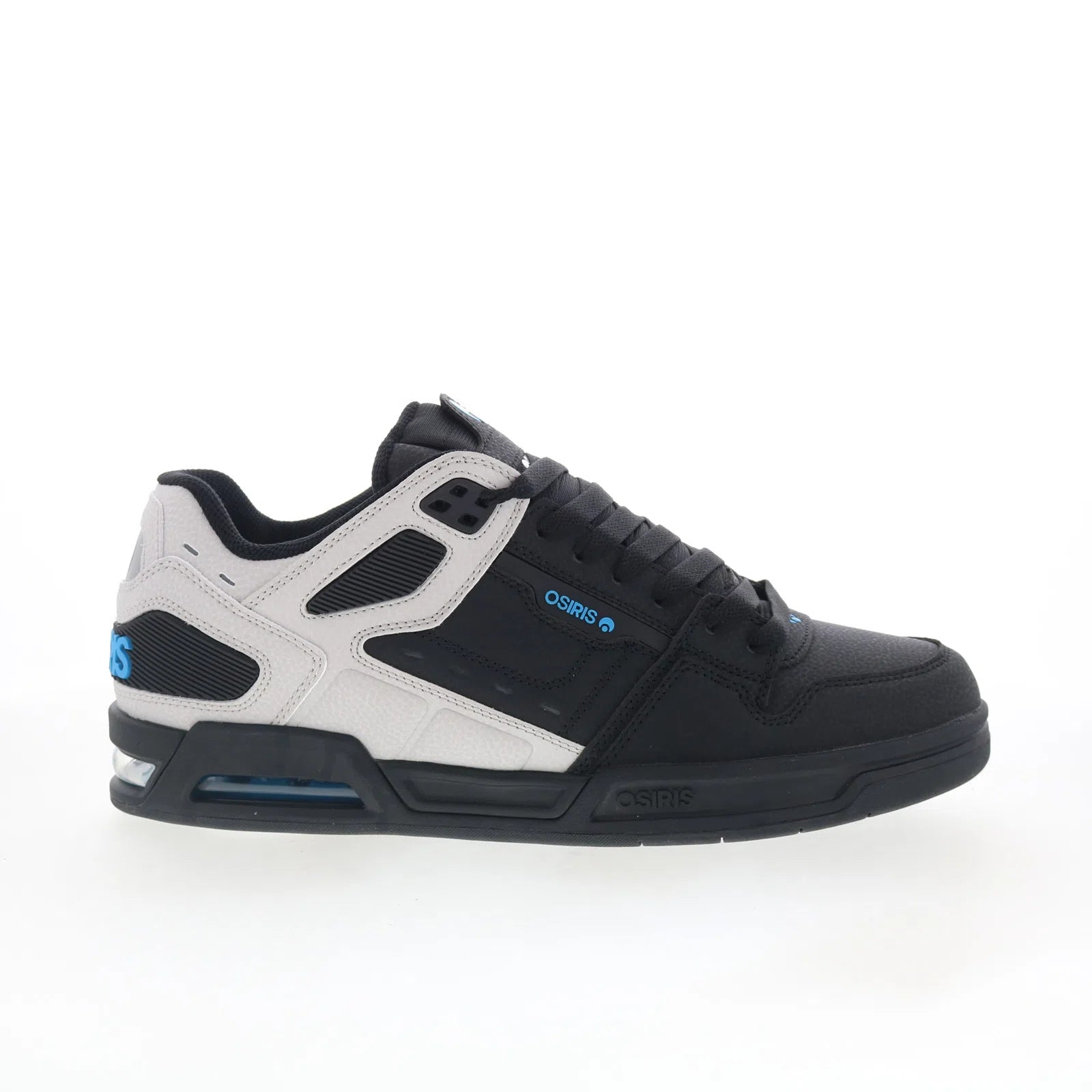 peril_1308-1215_black_grey_cyan_01 Osiris Peril 1308 1215 Mens Black Synthetic Skate Inspired Sneakers Shoes - Image 1