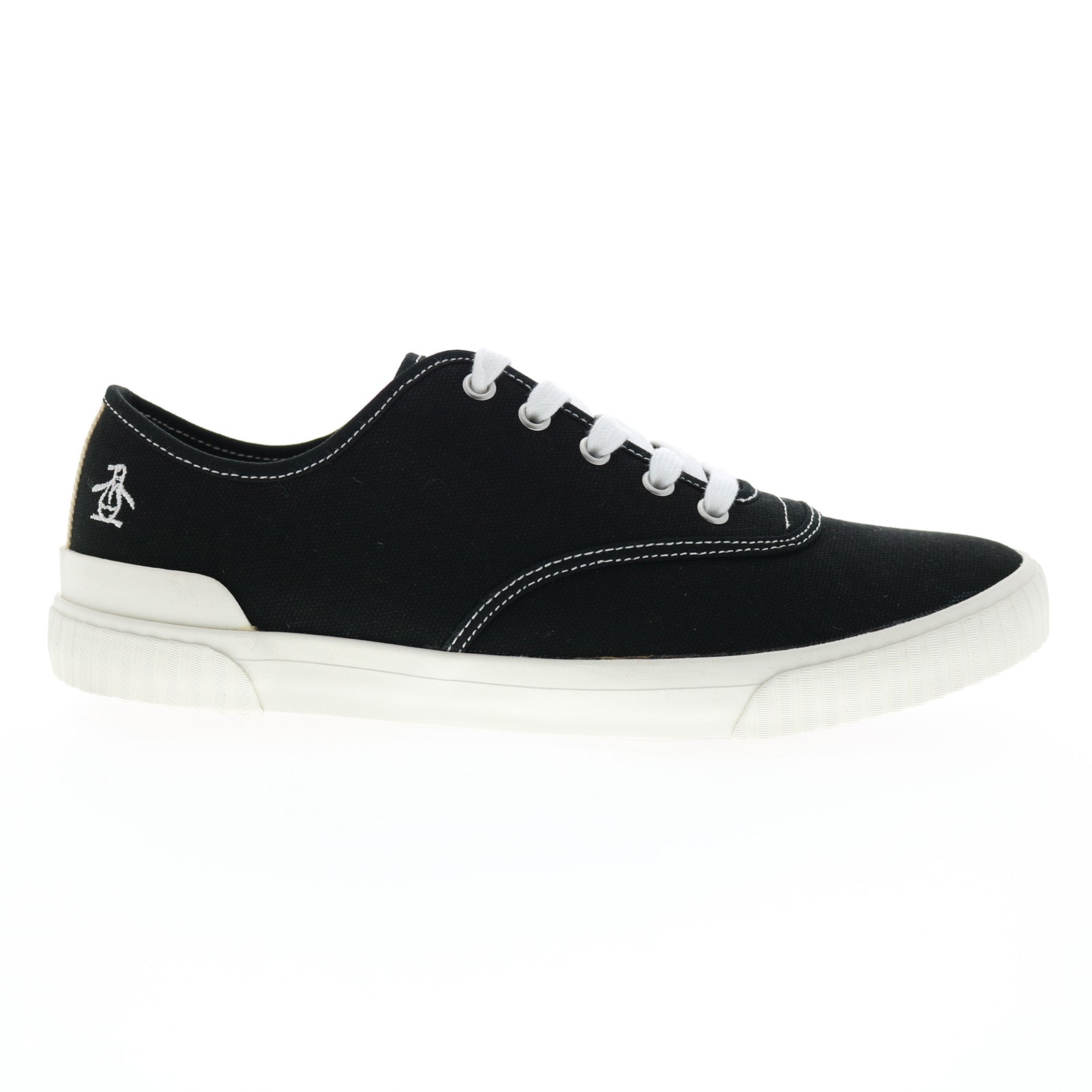 pg00015_yeates_u_throat_black_canvas_01 Original Penguin Yeates U Throat Mens Black Lifestyle Sneakers Shoes - Image 1