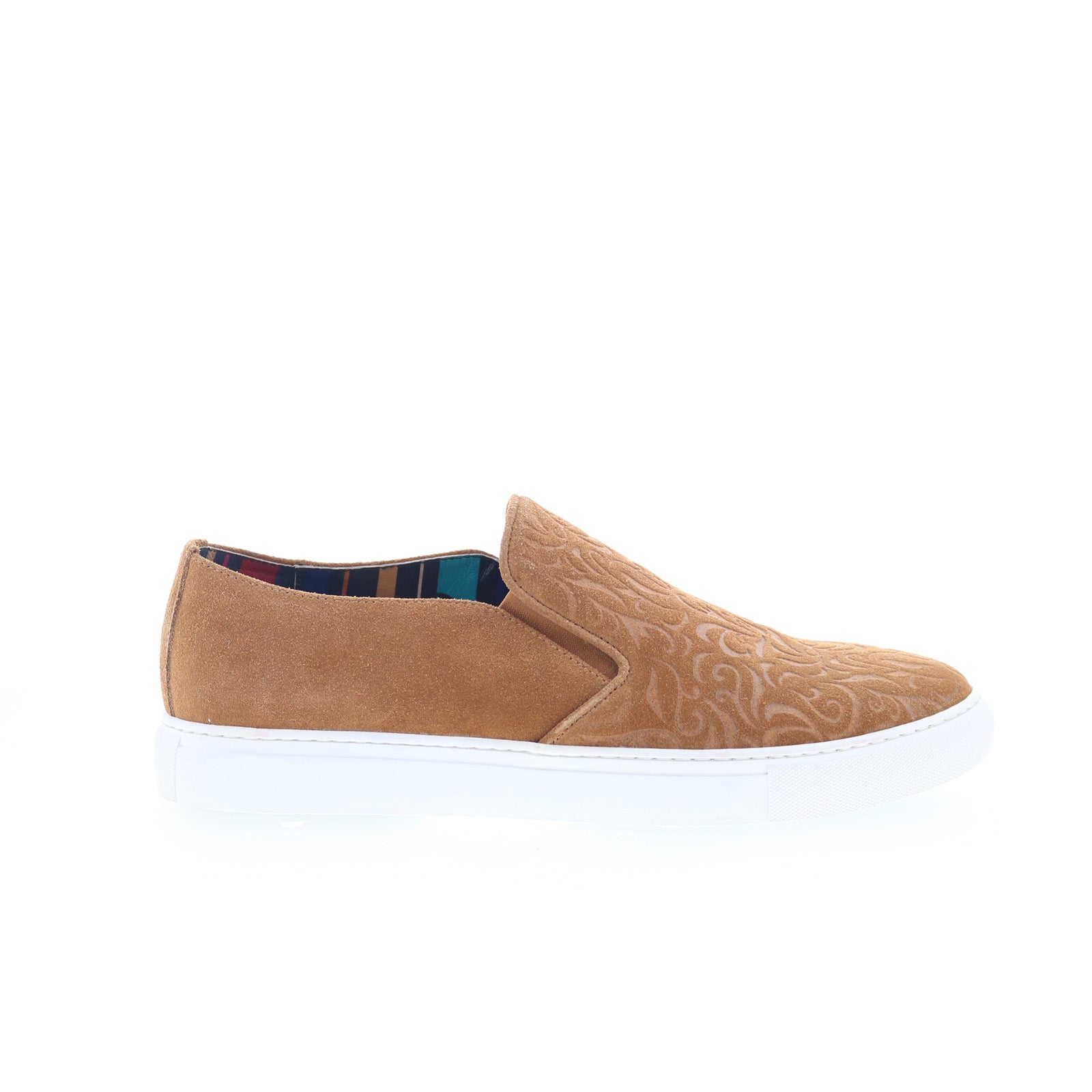 rgs5182_cormoc_cognac-img4_01_3f52c540-fedf-4fa0-ba37-8f38f8f6c1a6 Robert Graham Cormac RGS5182 Mens Brown Suede Slip On Lifestyle Sneakers Shoes - Image 1