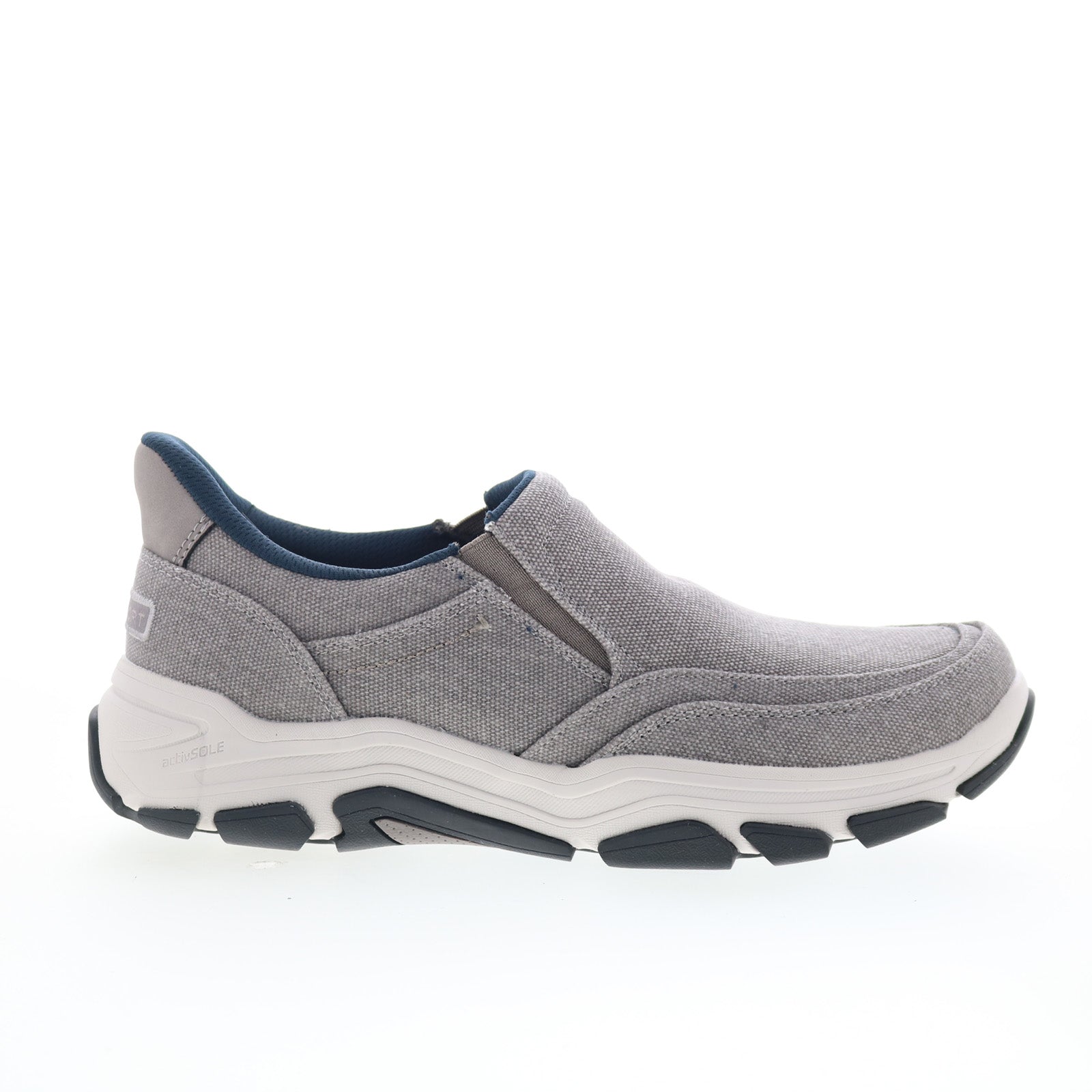 rmreece2_dark_gray_01_36612f30-5be2-420c-9ac0-0ee64c938a97 Rockport Reece 2 RMREECE2 Mens Gray Wide Canvas Lifestyle Sneakers Shoes - Image 1