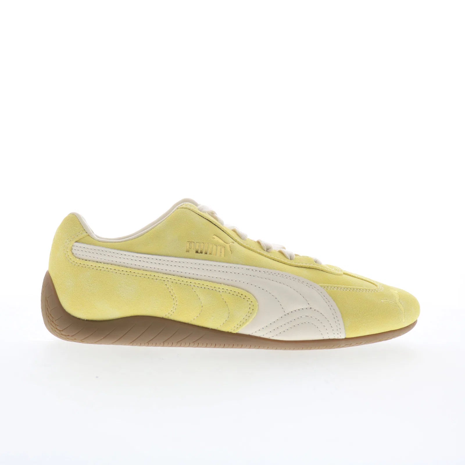 speedcat_faded_40368807_dazzling_yellow_pale_lemon_01 Puma Speedcat Faded 40368807 Mens Yellow Leather Lifestyle Sneakers Shoes - Image 1