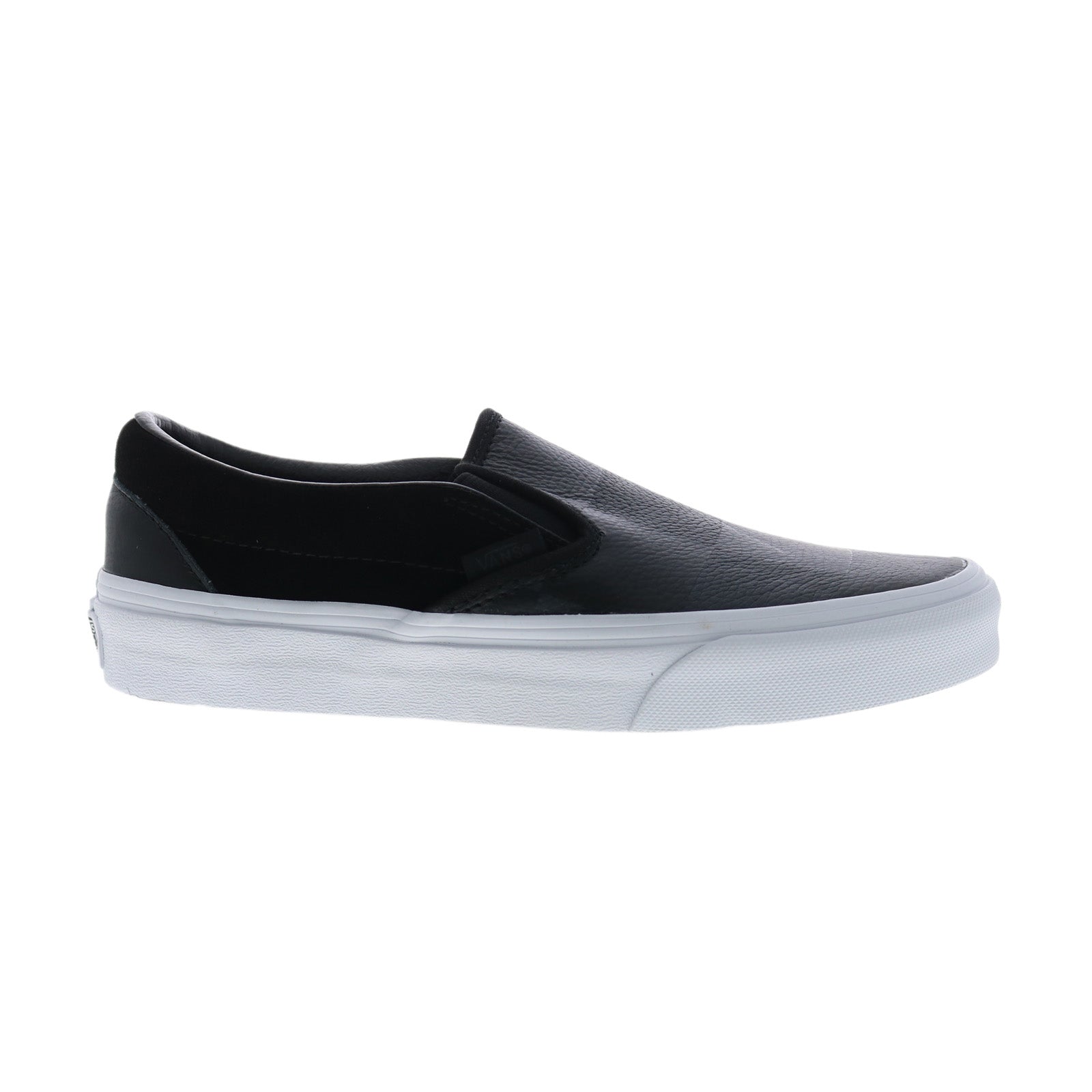 vn0a4u382p9_lthr_suedechck_asphltblk_reshoot_01 Vans Classic Slip-On VN0A4U382P9 Mens Black Skate Inspired Sneakers Shoes - Image 1